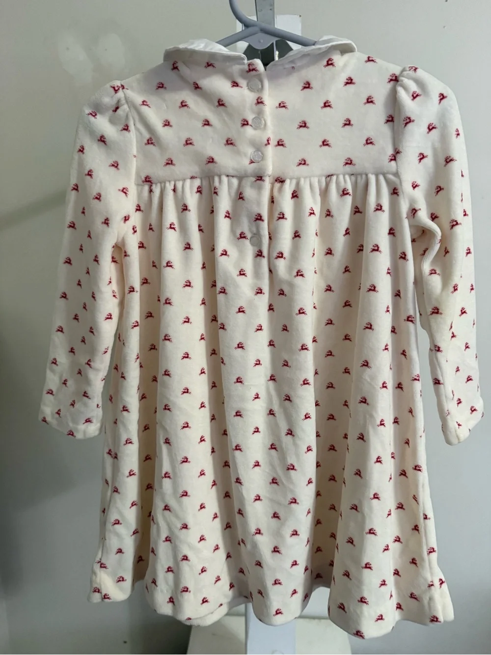 Ralph Lauren Reindeer-Print Velour Dress